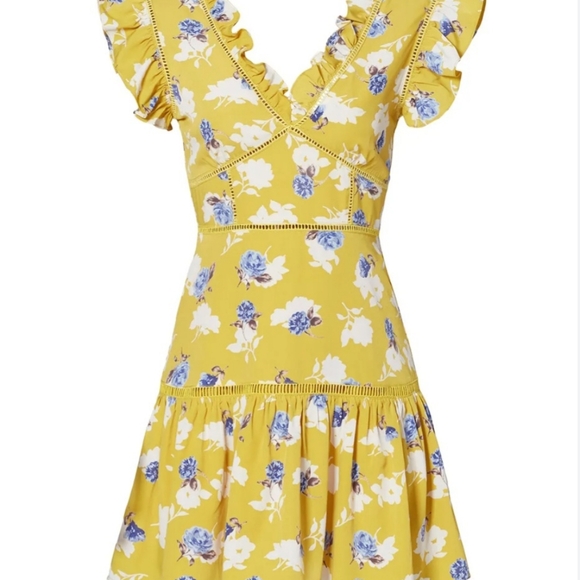 J.O.A. Yellow Floral Print Dress - Picture 2 of 9